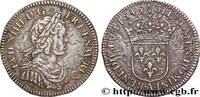 FRANCE Douzième d'écu, portrait à la mèche courte LOUIS XIV THE SUN KING Paris, Monnaie de Matignon 1643 (20,5mm, 2,21,81g, 6h) -