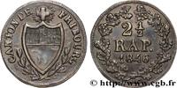 SWITZERLAND - CANTON OF FRIBOURG 2 1/2 Rappen - Canton de Fribourg SWITZERLAND - CANTON OF FRIBOURG 1846 (18mm, 1,06g, 6h) -