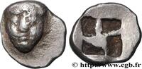 FRANCE Hémiobole “au masque”, du type du trésor d'Auriol MASSALIA - MARSEILLE Marseille (13) c. 480-470 AC. (8mm, 0,58g, h) -