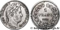 FRANCE 1 franc Louis-Philippe, couronne de chêne LOUIS-PHILIPPE I Paris 1839 (23mm, 4,91g, 6h) -