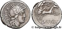 THE REPUBLIC (280 BC to 27 BC) Denier RUTILIA Rome 77 AC. (18,5mm, 3,87g, 6h) -