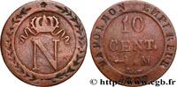 FRANCE Faux de 10 cent. à l'N couronnée PREMIER EMPIRE / FIRST FRENCH EMPIRE Toulouse 1808 (19mm, 1,68g, 6h) -