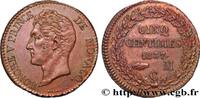 MONACO - HONORE V 5 Centimes petite tête en cuivre rouge MONACO - HONORE V Monaco 1837 (28,3mm, 9,30g, 6h) -