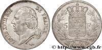 FRANCE 5 francs Louis XVIII, tête nue LOUIS XVIII Lyon 1824 (37mm, 24,94g, 6h) -