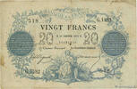 FRANCE 20 Francs type 1871 - Bleu FRANCE 20 Francs type 1871 - Bleu 1873 VG -