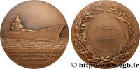 FRANCE Médaille, D.C.A. Brest, Le Richelieu MER ET MARINE : PAQUEBOTS, NAVIRES, BATEAUX n.d. (67,5mm, 138,38g, 12h) -