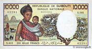 DJIBOUTI 10000 Francs DJIBOUTI 10000 Francs 1984 VF+ -