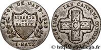 SWITZERLAND - CANTON OF VAUD 1 Batzen SWITZERLAND - CANTON OF VAUD Lausanne 1828 (25mm, 2,43g, 6h) -