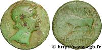 FRANCE Bronze GERMANVS INDVTILLI au taureau (Quadrans) GALLIA BELGICA - REMI (Area of Reims) Reims (51) c. 10 AC. (17,5mm, 2,41g, 8h) -