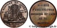 FRANCE Médaille, Société d’agriculture, sciences et arts SOCIÉTÉS D'AGRICULTURE, HORTICULTURE, PÊCHE ET CHASSE 1857 (28,5mm, 10,13g, 12h) -