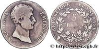 FRANCE 5 francs Napoléon Empereur, type intermédiaire PREMIER EMPIRE / FIRST FRENCH EMPIRE Perpignan 1804 (37mm, 24,41g, 6h) -
