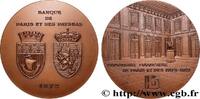 FRANCE Médaille, Banque de Paris et des Pays-Bas, 100e an BANQUES - ÉTABLISSEMENTS DE CRÉDIT Monnaie de Paris 1972 (72mm, 191,69g, 12h) -