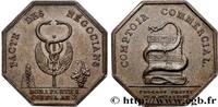 FRANCE Jeton octogonal AR 30, Comptoir commercial BANQUES 1801-1802 (30mm, 13,21g, 12h) -