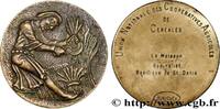 FRANCE Médaille, Union nationale des coopératives agricol SOCIÉTÉS D'AGRICULTURE, HORTICULTURE, PÊCHE ET CHASSE n.d. (93,5mm, 353,85g, 12h) -