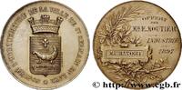 FRANCE Médaille, Société d’horticulture de Saint-Germain- SOCIÉTÉS D'AGRICULTURE, HORTICULTURE, PÊCHE ET CHASSE 1897 (46,5mm, 44,20g, 12h) -