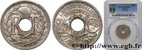 FRANCE 25 centimes Lindauer, Cmes souligné III REPUBLIC 1915 (24mm, 5g, 6h) -