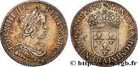 FRANCE Quart d'écu, portrait à la mèche courte LOUIS XIV THE SUN KING Paris, Monnaie du Louvre 1644 (27mm, 6,90g, 6h) -