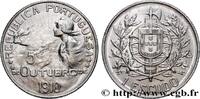 PORTUGAL 1 Escudo naissance de la République (frappée en 19 PORTUGAL 1910 (37mm, 24,91g, 12h) -