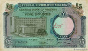 NIGERIA 5 Pounds NIGERIA 5 Pounds 1967 F+ -
