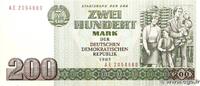 GERMAN DEMOCRATIC REPUBLIC 200 Mark GERMAN DEMOCRATIC REPUBLIC 200 Mark 1985 AU -