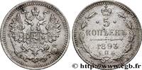 RUSSIA 5 Kopecks 1893 RUSSIA Saint-Petersbourg 1893 (15mm, 0,87g, 12h) fVZ 292.85 元 含税 ＋  150.61 元 运费