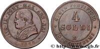 VATICAN AND PAPAL STATES 4 Soldi Pie IX an XXI VATICAN AND PAPAL STATES Rome 1866 (36mm, 20,05g, 6h) -