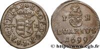 HUNGARY - KINGDOM OF HUNGARY - LEOPOLD I 1 Duarius HUNGARY - KINGDOM OF HUNGARY - LEOPOLD I Kremnitz 1699 (15mm, 0,71g, 6h) -