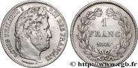 FRANCE 1 franc Louis-Philippe, couronne de chêne LOUIS-PHILIPPE I Paris 1845 (23mm, 4,97g, 6h) -