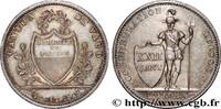 SWITZERLAND - CANTON OF VAUD 1 Franc avec dorure SWITZERLAND - CANTON OF VAUD Lausanne 1845 (27mm, 7,35g, 6h) -