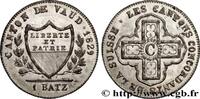 SWITZERLAND - CANTON OF VAUD 1 Batzen SWITZERLAND - CANTON OF VAUD 1829 (24,5mm, 2,53g, 6h) -