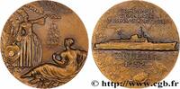 FRANCE Médaille, Paquebot Antilles MER ET MARINE : PAQUEBOTS, NAVIRES, BATEAUX Paris 1952 (53,5mm, 74,94g, 12h) -