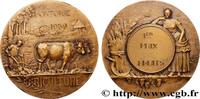 FRANCE Médaille de récompense agricole SOCIÉTÉS D'AGRICULTURE, HORTICULTURE, PÊCHE ET CHASSE 95 - Pontoise 1959 (49mm, 60,33g, 12h) -