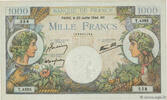 FRANCE 1000 Francs COMMERCE ET INDUSTRIE FRANCE 1000 Francs COMMERCE ET INDUSTRIE 1944 AU+ -