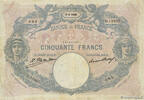 FRANCE 50 Francs BLEU ET ROSE FRANCE 50 Francs BLEU ET ROSE 1926 F+ -