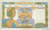 FRANCE 500 Francs LA PAIX FRANCE 500 Francs LA PAIX 1940 VF- -