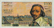 FRANCE 1000 Francs RICHELIEU FRANCE 1000 Francs RICHELIEU 1957 VF+ -