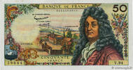 FRANCE 50 Francs RACINE FRANCE 50 Francs RACINE 1965 XF -