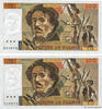 FRANCE 100 Francs DELACROIX modifié Consécutifs FRANCE 100 Francs DELACROIX modifié Consécutifs 1979 AU- -