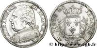FRANCE 5 francs Louis XVIII, buste habillé LOUIS XVIII Limoges 1814 (37mm, 25g, 6h) -