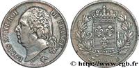 FRANCE 2 francs Louis XVIII LOUIS XVIII Lyon 1824 (26,95mm, 9,98g, 6h) -