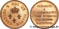 FRANCE Essai de virole au module de 2 francs par Moreau CHARLES X Paris 1824 (27mm, 8,51g, 6h) -