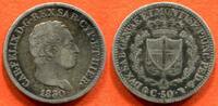 Ausländische Münzen 50 CENTIMES ITALIE SARDAIGNE 1830 P CAR FELIX (TETE D'AIGLE) POIDS 2.44g * / N° CATALOGUE : KM102.1 -