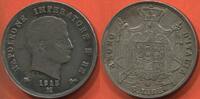 Ausländische Münzen ITALIE 5 LIRES NAPOLEONE IMPERATORE E RE 1813 M ATELIER MILAN TRANCHE EN CREUX MÉTAL ARGENT POIDS 24.82g ETAT TTB+ JOLIE MONNAIE -