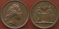 Médailles BRONZE LOUIS XIV 1643-1715 MÉDAILLE EN LA RENONCIATION 7 NOVEMBRE 1713 GRAVEUR MAUGER A/ LUDOVICUS MAGNUS REX CHRISTANISSIMUS BUSTE D -