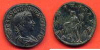 Antike Münzen SESTERCE GORDIEN III LE PIEUX 238-244 A/ IMP CAES GORDIANVS PIVS AVG SON BUSTE LAURE ET DRAPE A DROITE R/ AEQUITAS AUG SC L'EQUITE DEB -