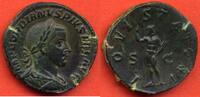 Antike Münzen SESTERCE GORDIEN III LE PIEUX 238-244 A/ IMP GORDIANVS PIVS FEL AVG SON BUSTE LAURE A DROITE R/ IOVI STATORI SC JUPITER DEBOUT DE FAC -