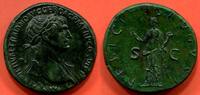 Antike Münzen SESTERCE TRAJAN 98-117 FRAPPE A ROME AD 112-115 A/ IMP CAES NERVAE TRAIANO AVG GER DAC P M TRP COS VI P P SA TETE LAUREE A DROITE R/ F -
