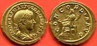 Antike Münzen 244 AUREUS GORDIEN III LE PIEUX 238- FRAPPE A ROME EN 239 A/ IMP CAES M ANT GORDIANVS AVG SON BUSTE LAURE A DROITE R/ CONCORDIA AVG LA CON -