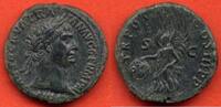 Antike Münzen 117 AS TRAJAN 98- A/ IMP NERVA CAES TRAIAN AVG GERM PM SA TETE LAUREE A DROITE R/ TR POT COS III PP SC VICTOIRE MARCHANT A GAUCHE, TE -