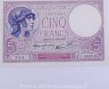 5 Francs Violet type 1917 modifié 5 Francs Violet 13.7.1939, U.58224/388, SUP -